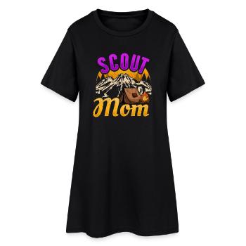 Tentes scoutes Camp scout - Robe T-shirt Femme - noir - Devant