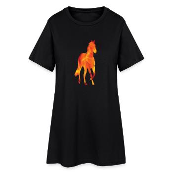 Année du Cheval de Feu 2026 Nouvel An chinois - Robe T-shirt Femme - noir - Devant