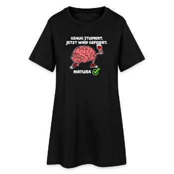 Uni Matura Schulabschluss Abitur Maturant Lustig - Frauen T-Shirt-Kleid - Schwarz - Vorne