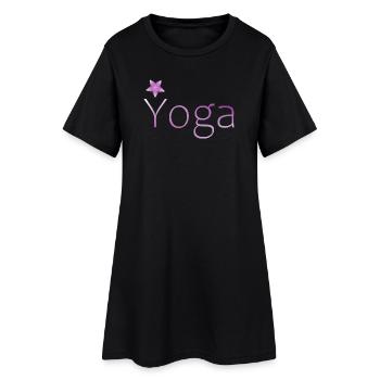 yoga méditation idée cadeau cadeau - Robe T-shirt Femme - noir - Devant