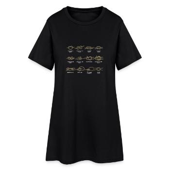 Noeud pour bateau - Robe T-shirt Femme - noir - Devant