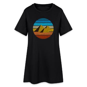 Egypte pyramide rétro idée cadeau vintage Le Caire - Robe T-shirt Femme - noir - Devant