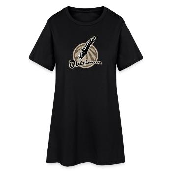 Bougie d'allumage vintage rétro - Robe T-shirt Femme - noir - Devant