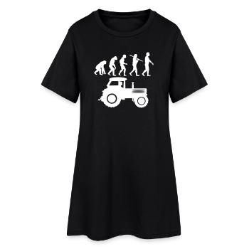 Tracteurs , Tracteurs , Evolution du machinisme agricole (25) - Robe T-shirt Femme - noir - Devant