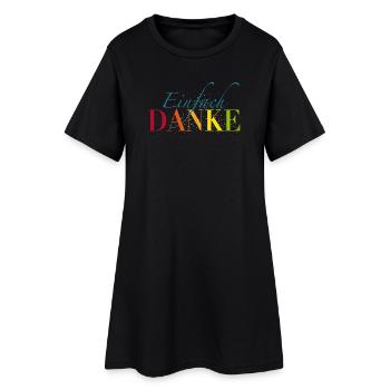 Einfach Dankeschön sagen - Frauen T-Shirt-Kleid - Schwarz - Vorne