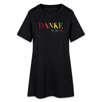 Ein Herzliches Dankeschön sagen - Frauen T-Shirt-Kleid - Schwarz - Vorne