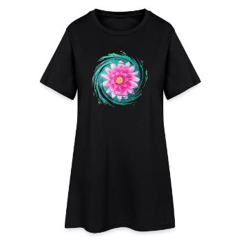 Leuchtender Lotus - Sonja Ariel von Staden - Frauen T-Shirt-Kleid - Schwarz - Vorne