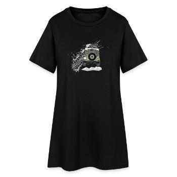 Defender Splash hinten - Frauen T-Shirt-Kleid - Schwarz - Vorne