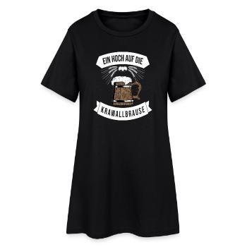 Kraftvolles Biergarten-Design mit Spruch - Frauen T-Shirt-Kleid - Schwarz - Vorne