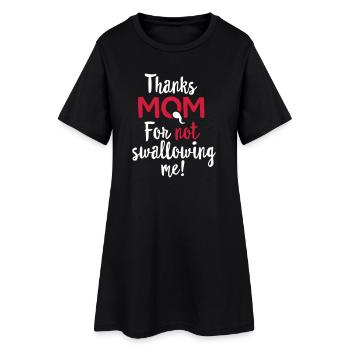 Merci maman de ne pas m'avaler, maman fête des mères - Robe T-shirt Femme - noir - Devant