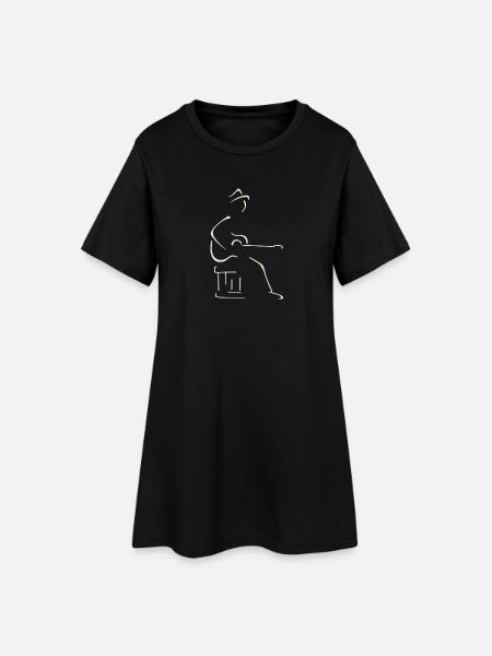 Guitariste blues - Robe T-shirt Femme - noir