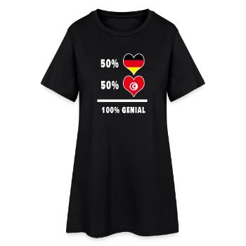 Allemagne et Tunisie Genial / Cadeau - Robe T-shirt Femme - noir - Devant