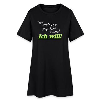 Auto Tuning Schrauber Kult Shirt, Altes Auto (25) - Frauen T-Shirt-Kleid - Schwarz - Vorne