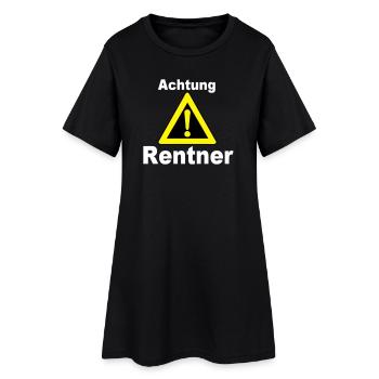 Rente Rentner Rentnerin Berufe Achtung Rentner(25) - Frauen T-Shirt-Kleid - Schwarz - Vorne