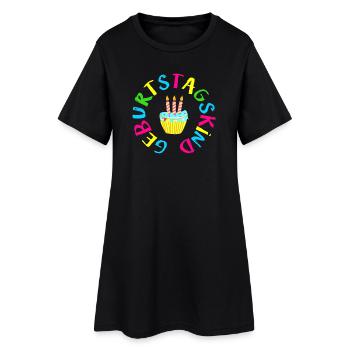 Anniversaire garçon / Anniversaire, Gâteau d’anniversaire - Robe T-shirt Femme - noir - Devant