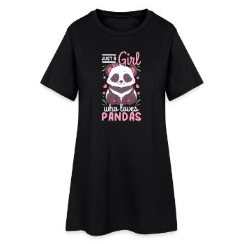 Panda - Robe T-shirt Femme - noir - Devant