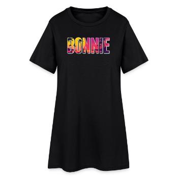 Look partenaire | Bonnie Clyde relation chérie couple - Robe T-shirt Femme - noir - Devant