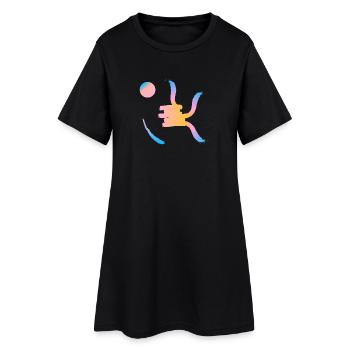 Setting sun on Chinese symbol - Women’s T-Shirt Dress - black - Front