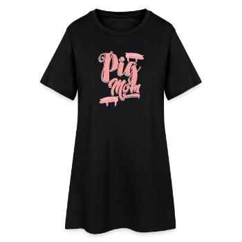 Pig - Pig Mom - Robe T-shirt Femme - noir - Devant