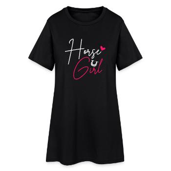 Amateurs de chevaux - Robe T-shirt Femme - noir - Devant
