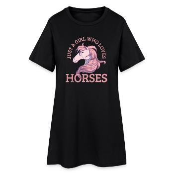 Cheval - Robe T-shirt Femme - noir - Devant