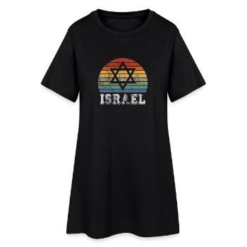 Israël Vintage Design - Robe T-shirt Femme - noir - Devant