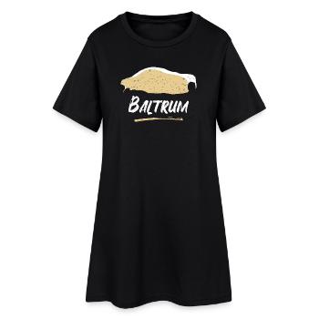 Baltrum | Vintage Landkarte Retro - Frauen T-Shirt-Kleid - Schwarz - Vorne