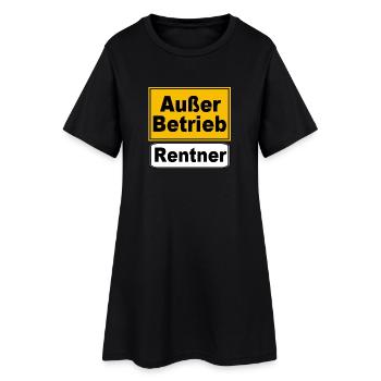 Rente Rentner Rentnerin Rentner außer Betrieb(25) - Frauen T-Shirt-Kleid - Schwarz - Vorne