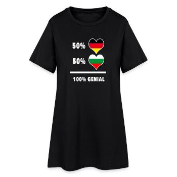 Deutschland und Bulgarien Genial / Geschenk - Frauen T-Shirt-Kleid - Schwarz - Vorne
