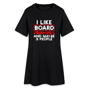 Jeux de société, jeux de société - Robe T-shirt Femme - noir - Devant