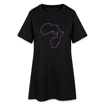 Néon Afrique Silhouette Rhino Afrique Afrique Afrique - Robe T-shirt Femme - noir - Devant