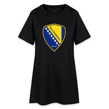 Bosnien Wappen Design - Frauen T-Shirt-Kleid - Schwarz - Vorne