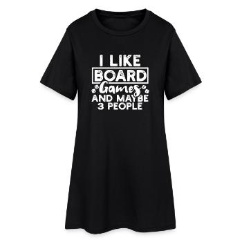 Jeux de société Jeux de société - Robe T-shirt Femme - noir - Devant