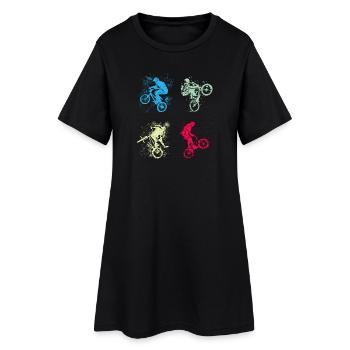BMX / Bmx / bmx / idée cadeau / anniversaire - Robe T-shirt Femme - noir - Devant