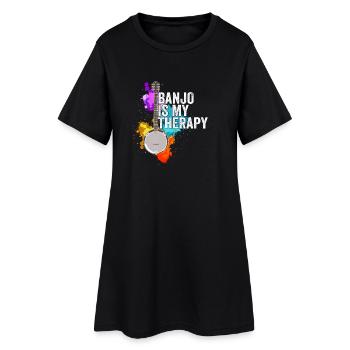 Banjo - Banjo est ma thérapie - Robe T-shirt Femme - noir - Devant