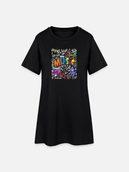 Festival de concert de rock rock hard rock punk hip hop - Robe T-shirt Femme - noir