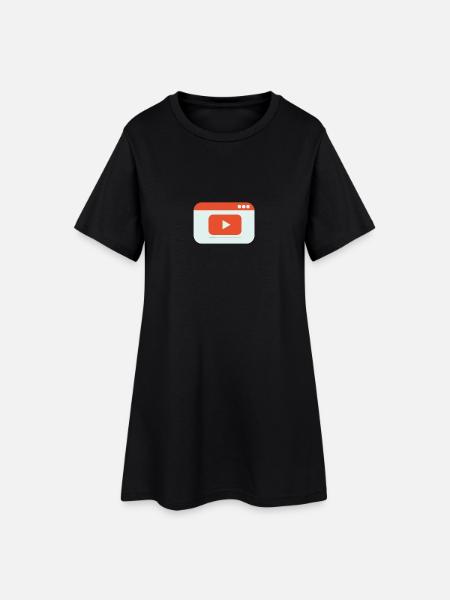 Icône de fenêtre de lecture vidéo - Robe T-shirt Femme - noir