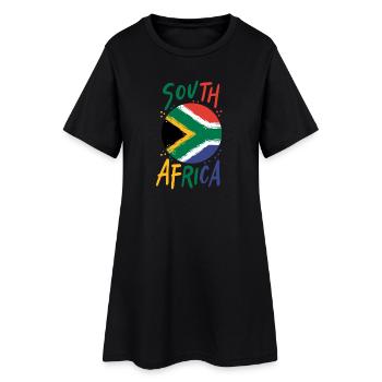 Afrique du Sud - Robe T-shirt Femme - noir - Devant