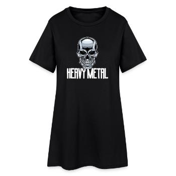 Musique heavy metal métal rock musique crâne musique - Robe T-shirt Femme - noir - Devant