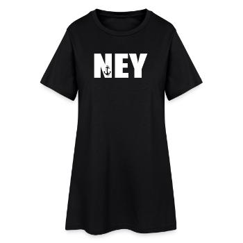 NEY Anker - Frauen T-Shirt-Kleid - Schwarz - Vorne
