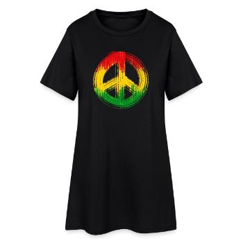 Love peace unity jamaica reggae reggae music - Women’s T-Shirt Dress - black - Front