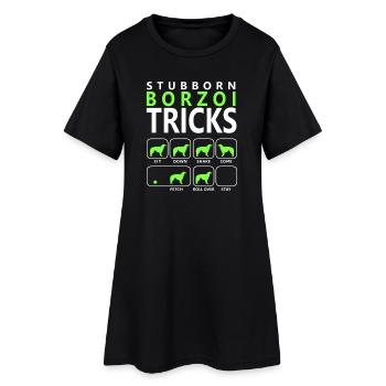 Stubborn Borzoi Tricks - Women’s T-Shirt Dress - black - Front