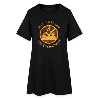 Tischler Zunftwappen aus Holz | Handwerk Liebe - Frauen T-Shirt-Kleid - Schwarz - Vorne