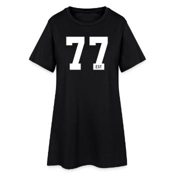 77 EST – Bold Typo & Foundation Style - Women’s T-Shirt Dress - black - Front