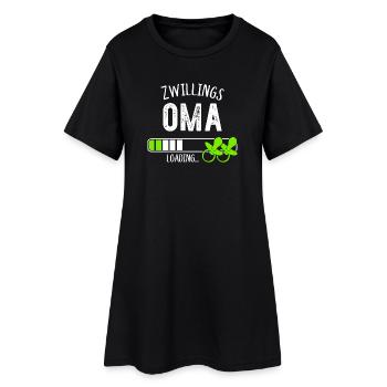 Zwillingsoma Loading Oma Großmutter Zwillinge - Frauen T-Shirt-Kleid - Schwarz - Vorne