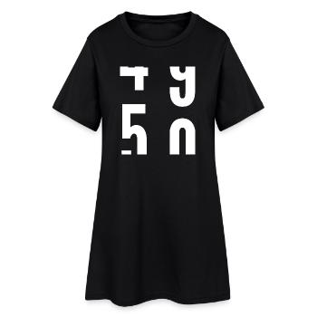 50 ans - Robe T-shirt Femme - noir - Devant