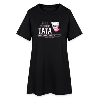 bientôt super tata chaton - Robe T-shirt Femme - noir - Devant