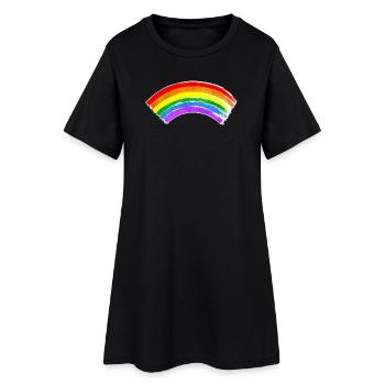 Rainbow Lgbt Gay Lesbian Equality - Robe T-shirt Femme - noir - Devant