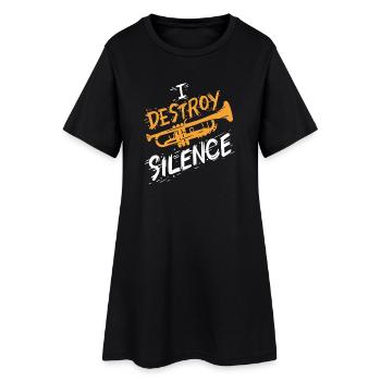 Trompette Trompettiste - Robe T-shirt Femme - noir - Devant