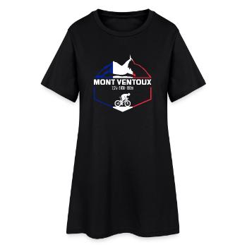 Mont Ventoux - Farbe - Frauen T-Shirt-Kleid - Schwarz - Vorne
